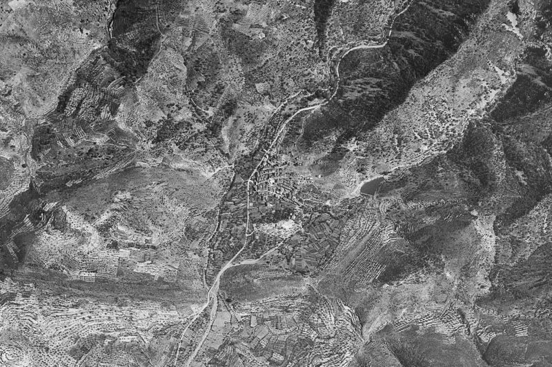 Ortofoto de 1956-1957 del núcleo de Chóvar