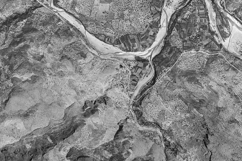 Ortofoto de 1956-1957 del núcleo de Espadilla