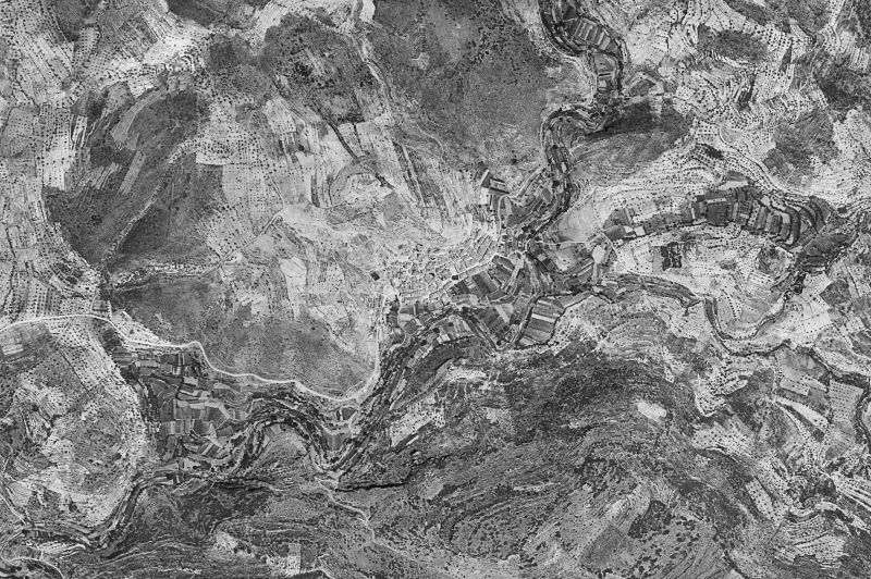 Ortofoto de 1956-1957 del núcleo de Gaibiel