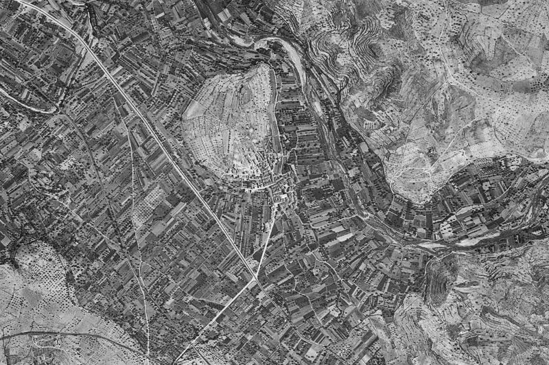 Ortofoto de 1956-1957 del núcleo de Geldo