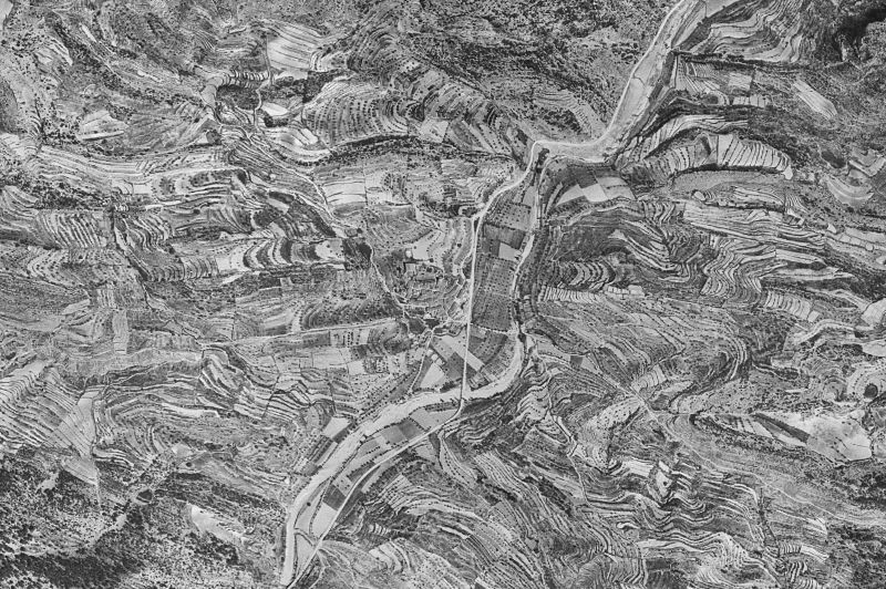 Ortofoto de 1956-1957 del núcleo de Herbers