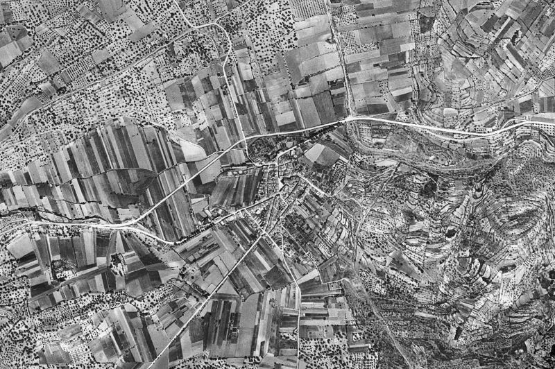 Ortofoto de 1956-1957 del núcleo de La Jana