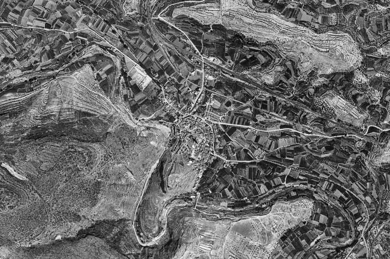 Ortofoto de 1956-1957 del núcleo de Jérica