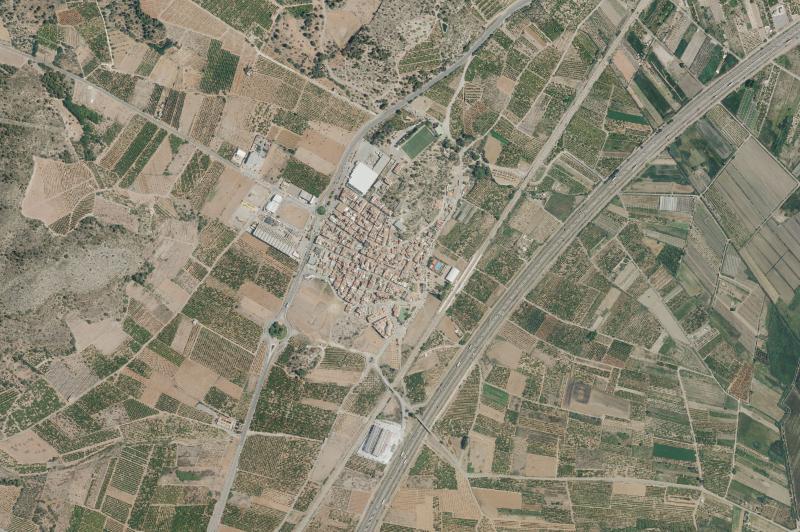 Ortofoto actual del núcleo de La Llosa