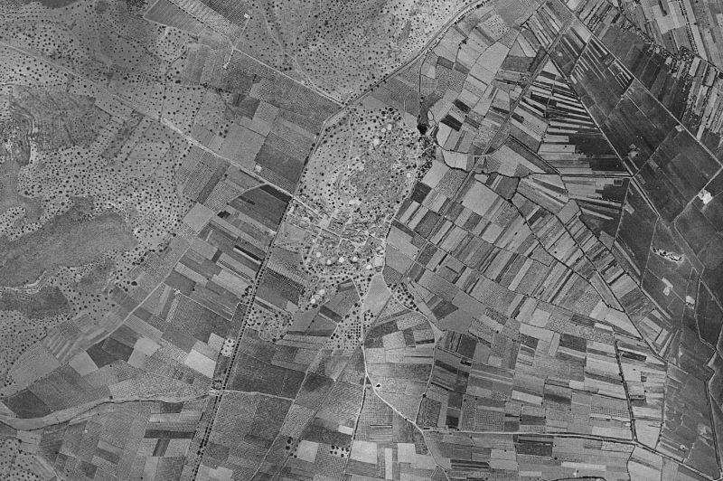 Ortofoto de 1956-1957 del núcleo de La Llosa