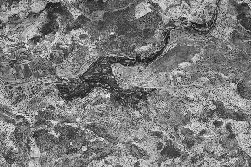 Ortofoto de 1956-1957 del núcleo de Matet