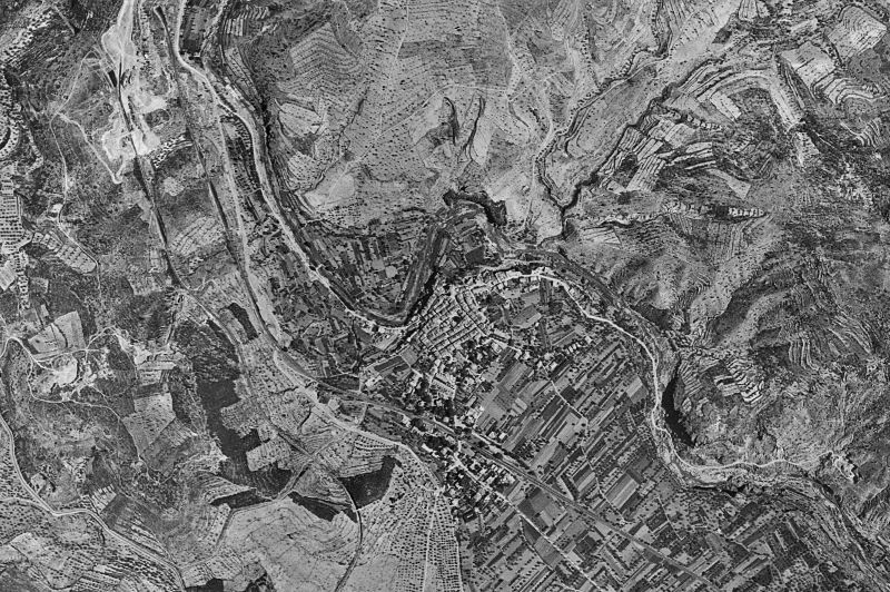 Ortofoto de 1956-1957 del núcleo de Navajas