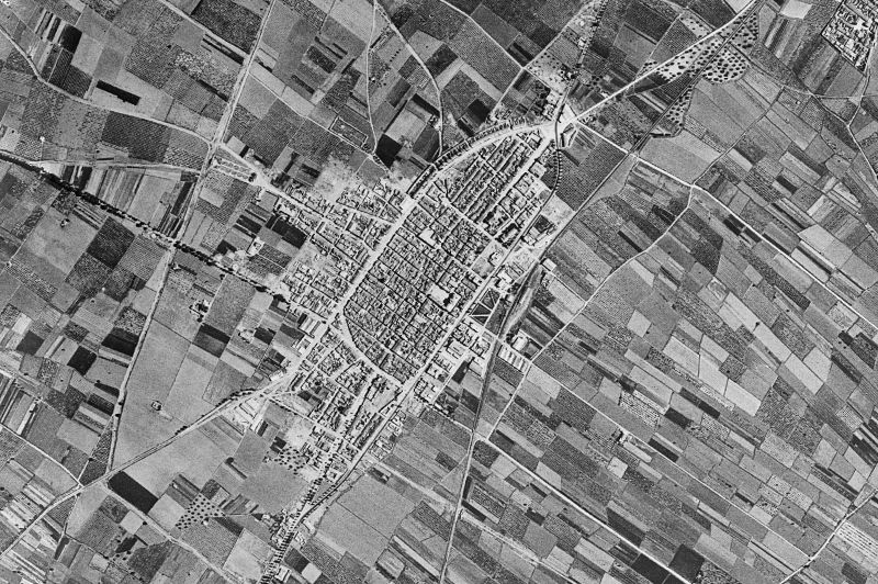 Ortofoto de 1956-1957 del núcleo de Nules