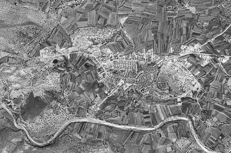 Ortofoto de 1956-1957 del núcleo de Onda