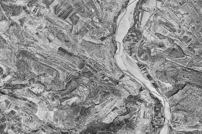 Ortofoto de 1956-1957 del núcleo de Palanques