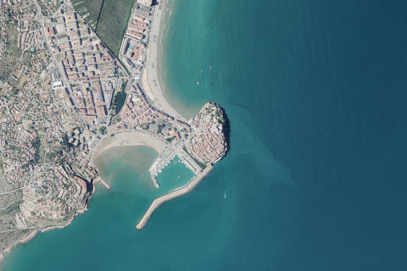 Ortofoto actual del núcleo de Peníscola/Peñíscola