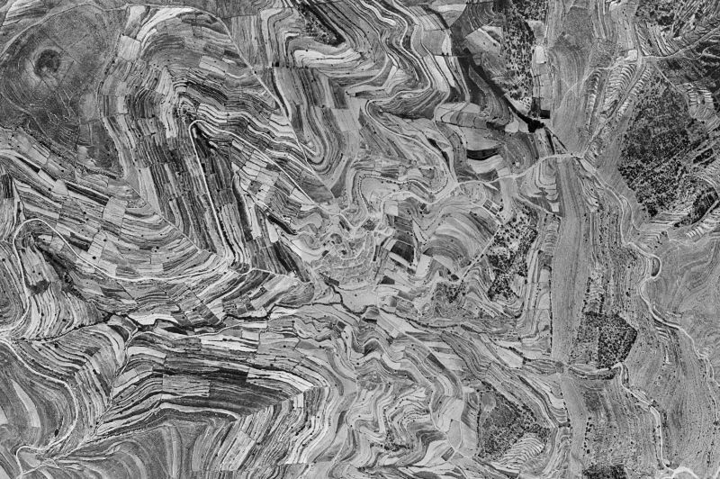 Ortofoto de 1956-1957 del núcleo de Portell de Morella