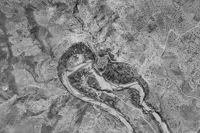 Ortofoto de 1956-1957 del núcleo de Ribesalbes