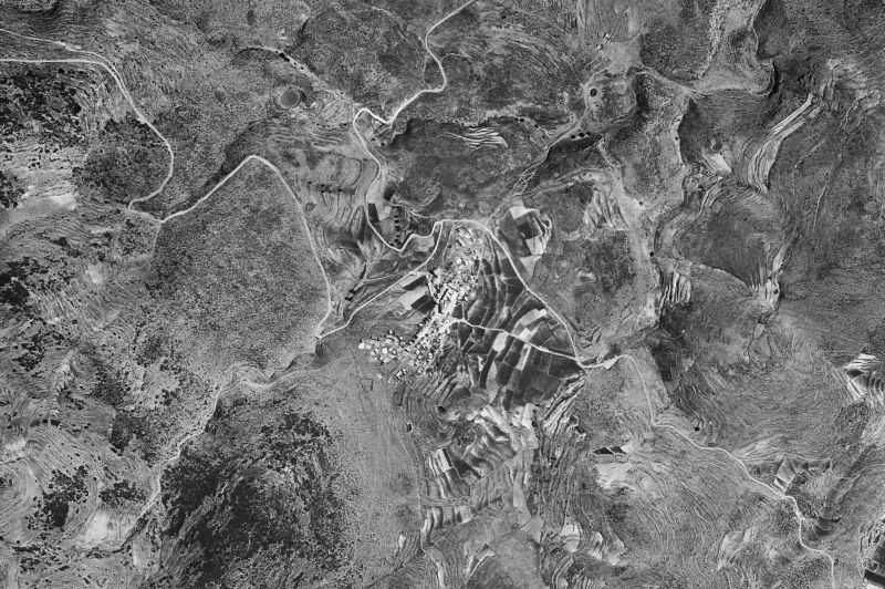 Ortofoto de 1956-1957 del núcleo de Sacañet