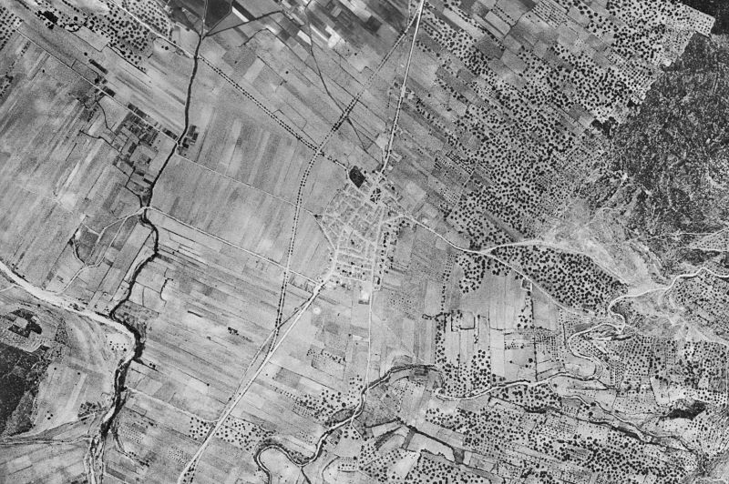 Ortofoto de 1956-1957 del núcleo de La Salzadella
