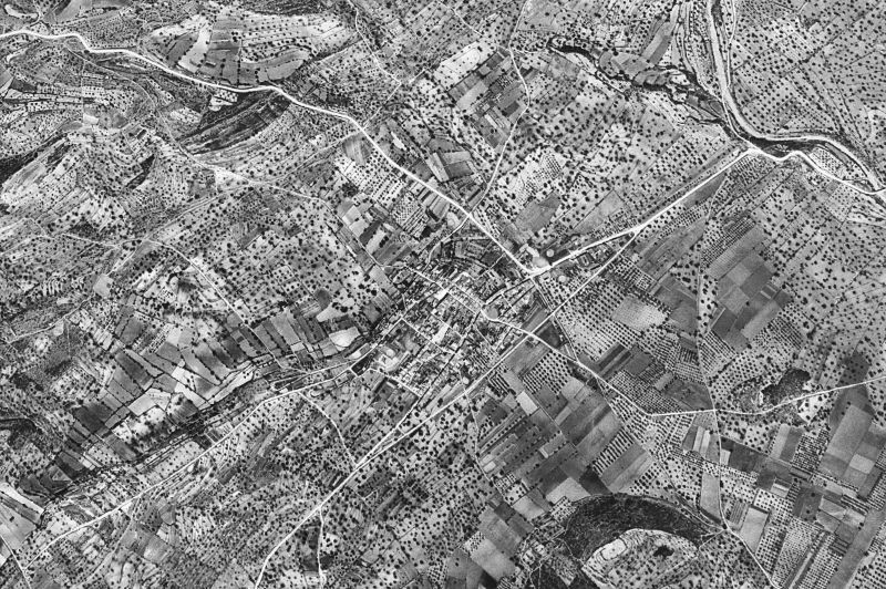 Ortofoto de 1956-1957 del núcleo de Sant Jordi/San Jorge