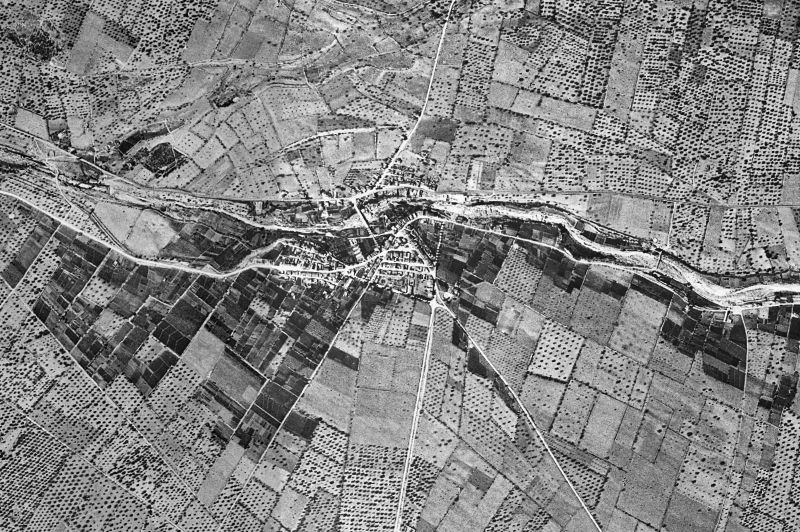 Ortofoto de 1956-1957 del núcleo de San Rafael del Río