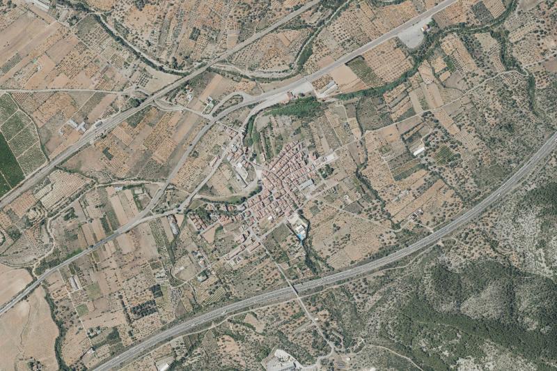 Ortofoto actual del núcleo de Santa Magdalena de Pulpis