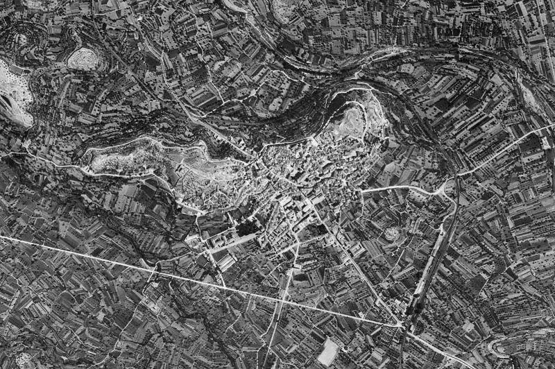 Ortofoto de 1956-1957 del núcleo de Segorbe