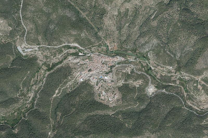 Ortofoto actual del núcleo de Suera/Sueras