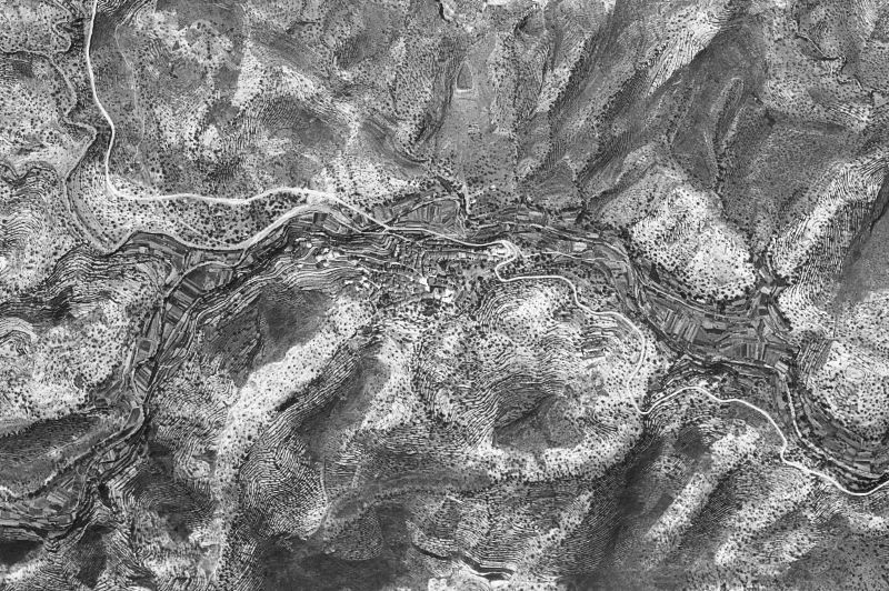Ortofoto de 1956-1957 del núcleo de Suera/Sueras