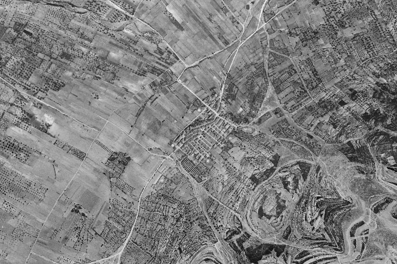 Ortofoto de 1956-1957 del núcleo de Tírig