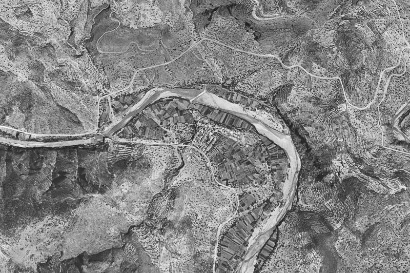 Ortofoto de 1956-1957 del núcleo de Toga