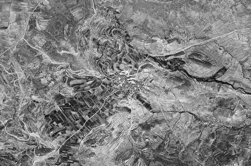 Ortofoto de 1956-1957 del núcleo de Torás