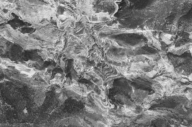 Ortofoto de 1956-1957 del núcleo de Torralba del Pinar