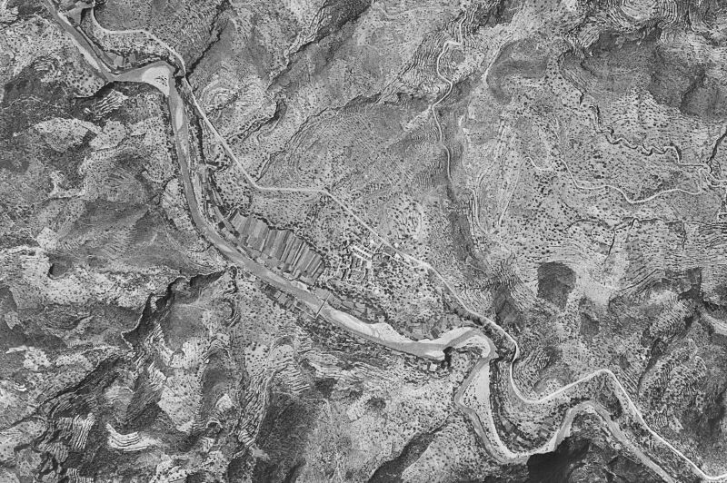 Ortofoto de 1956-1957 del núcleo de Torrechiva