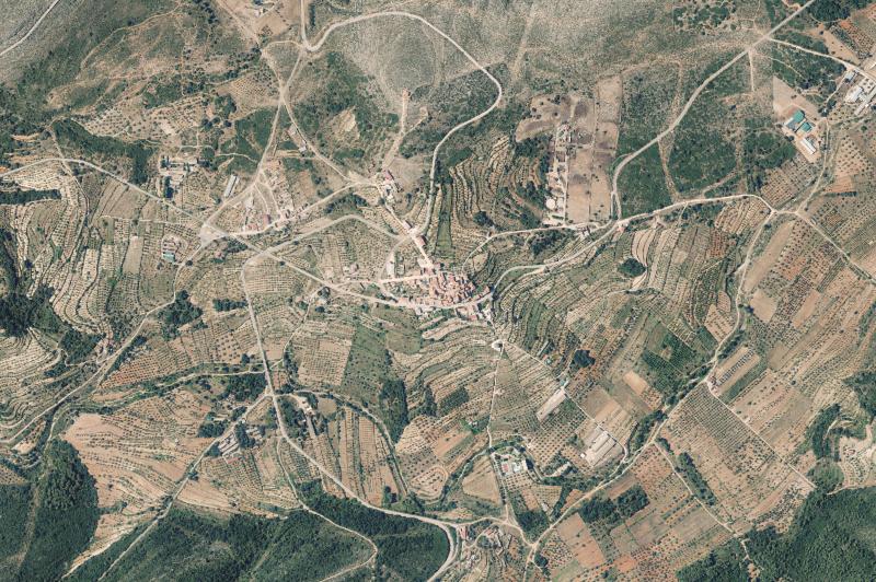 Ortofoto actual del núcleo de La Torre d'en Besora