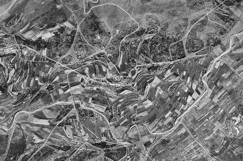 Ortofoto de 1956-1957 del núcleo de La Torre d'en Besora