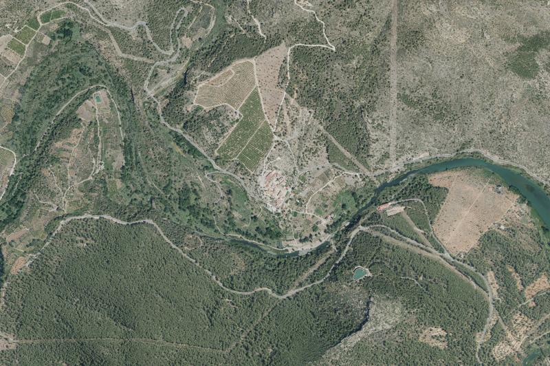 Ortofoto actual del núcleo de Vallat
