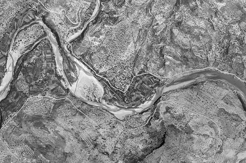 Ortofoto de 1956-1957 del núcleo de Vallat