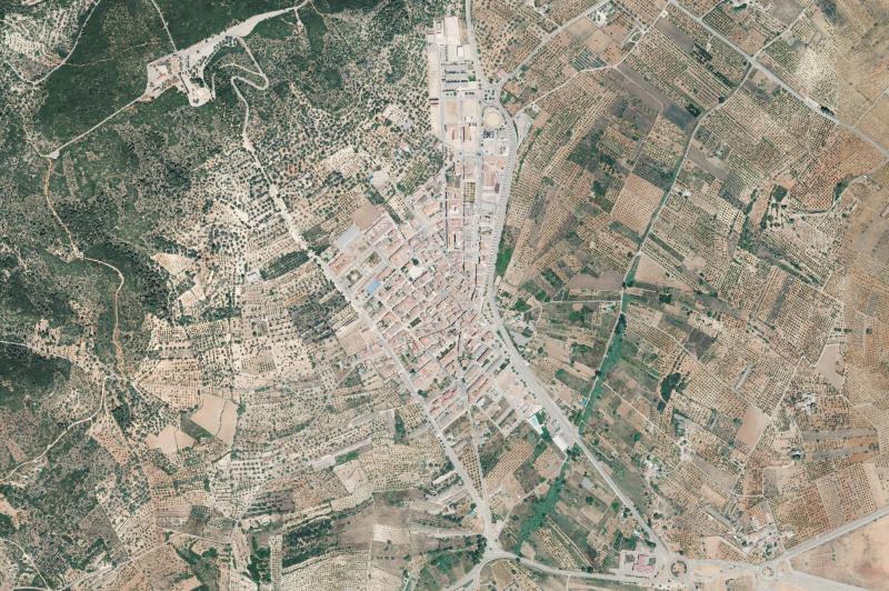 Ortofoto actual del núcleo de Vall d'Alba