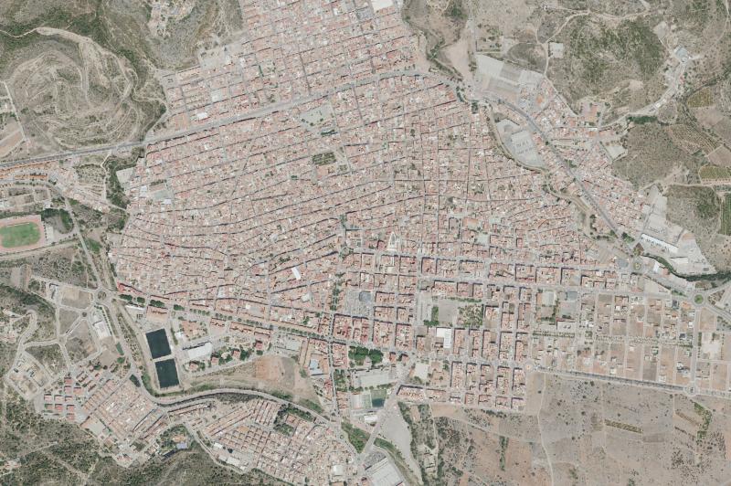 Ortofoto actual del núcleo de La Vall d'Uixó