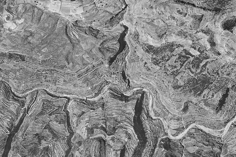 Ortofoto de 1956-1957 del núcleo de Vallibona