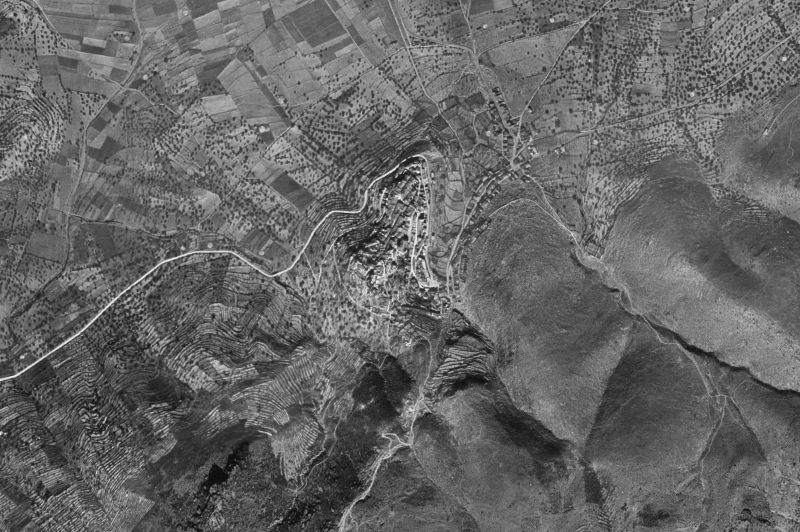 Ortofoto de 1956-1957 del núcleo de Vilafamés