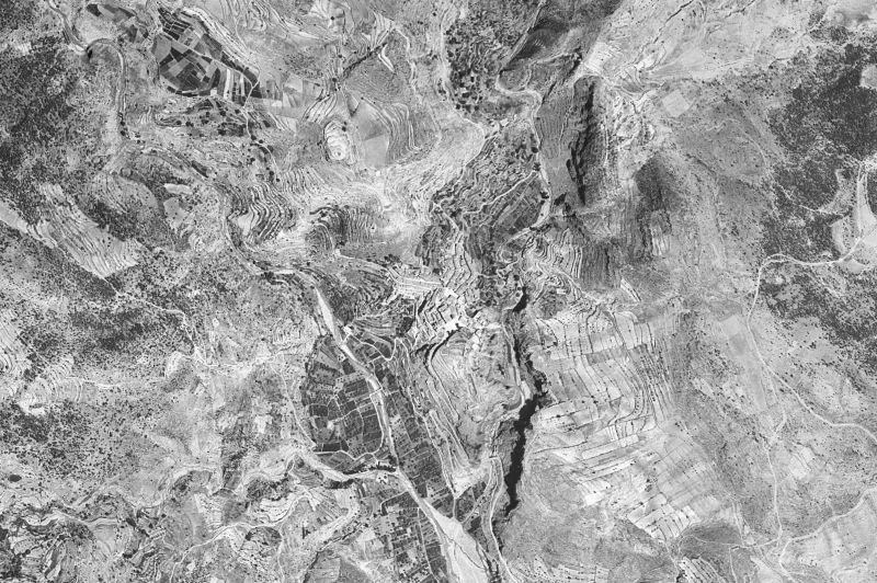 Ortofoto de 1956-1957 del núcleo de Villahermosa del Río