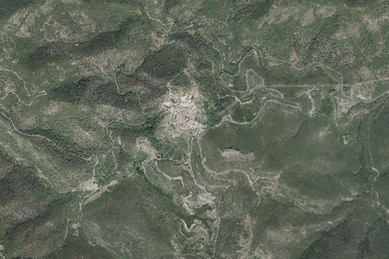 Ortofoto actual del núcleo de Villamalur