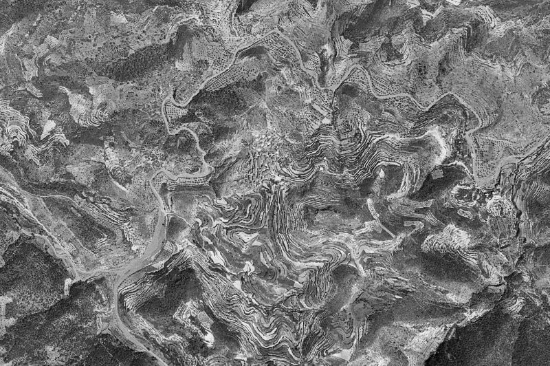 Ortofoto de 1956-1957 del núcleo de Villamalur