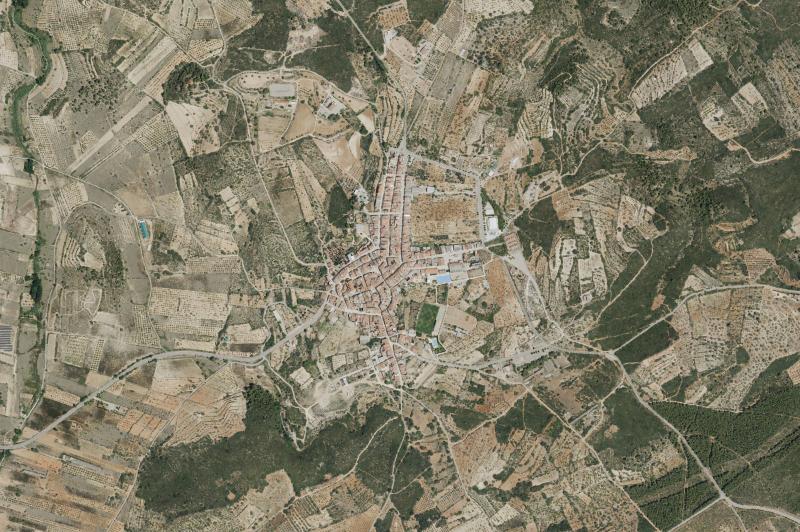 Ortofoto actual del núcleo de Vilanova d'Alcolea