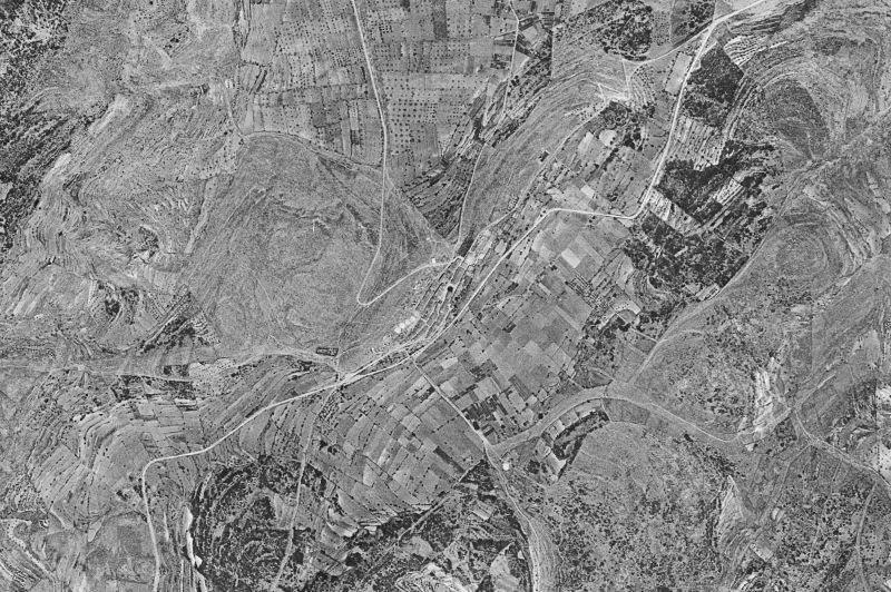 Ortofoto de 1956-1957 del núcleo de Vilar de Canes