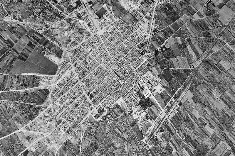 Ortofoto de 1956-1957 del núcleo de Vila-real