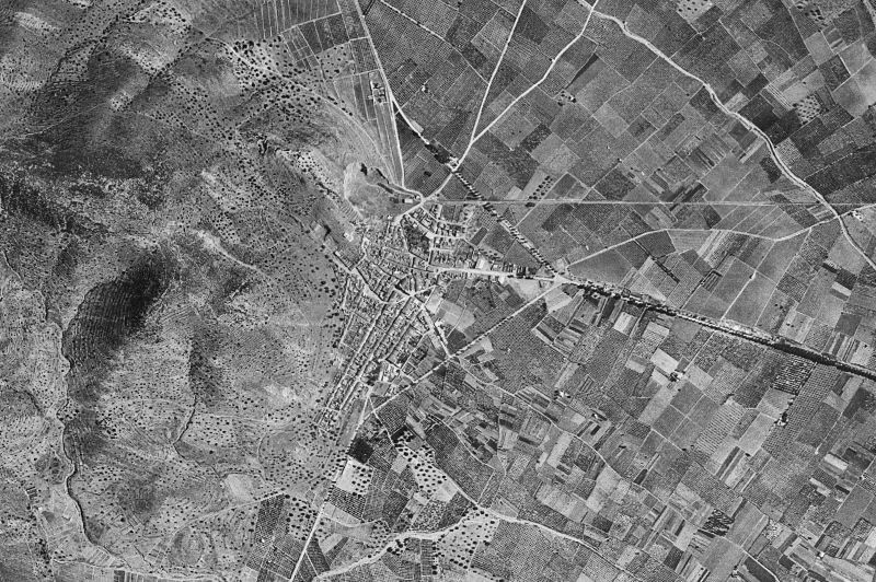 Ortofoto de 1956-1957 del núcleo de La Vilavella