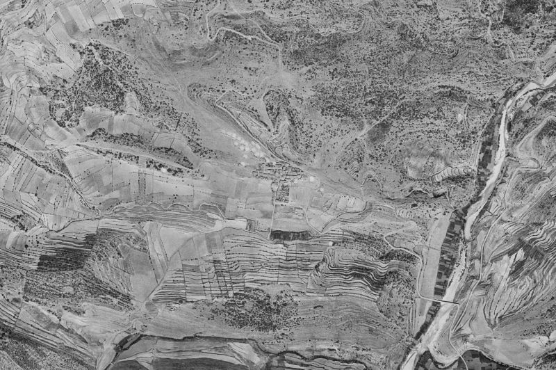 Ortofoto de 1956-1957 del núcleo de Villores