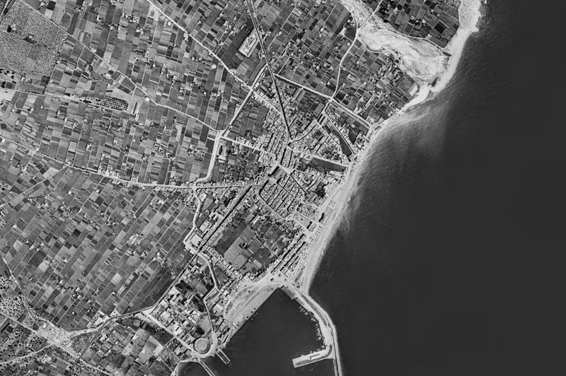 Ortofoto de 1956-1957 del núcleo de Vinaròs