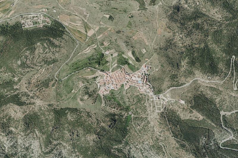 Ortofoto actual del núcleo de Vistabella del Maestrat