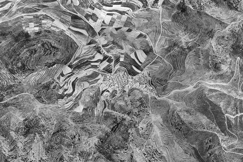 Ortofoto de 1956-1957 del núcleo de Vistabella del Maestrat
