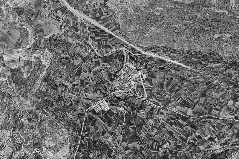 Ortofoto de 1956-1957 del núcleo de Viver